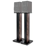 Lautsprecher-Ständer aus Holz, 90 cm, 1 Paar, Ständer für Heimkino, HiFi, Bücherregal und Satelliten-Lautsprecher, Holzmaserung, verbessertes Hörerlebnis für Heimkinos