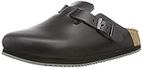 Birkenstock Boston Leder, Unisex-Erwachsene Clogs, Schwarz (Schwarz), 45 EU