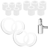 Fitschenringe Unterlegscheiben aus Kunststoff 100 Stück Unterlegscheiben Türscharnier Montageringe für Zimmertüren, 1mm 50 Pcs and 2mm 25 Pcs