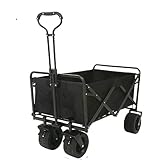 Faltbarer Mehrzweckwagen mit Bremse, 4 Räder, Campingwagen für Gartenwagen, Bollerwagen
