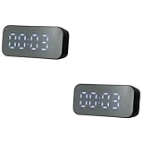 PRETYZOOM 2St Berühren Sie Schlummerwecker elektrische Uhr Tischwecker Batterieuhr Radiowecker Batterie Digitaluhr led tischuhr led Armbanduhr USB ladeuhr digitaler Wecker Plastik Weiß