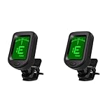 Pyugxab 2X Universal-Stimmgerät für Gitarre, Ukulele, Bass, Violine, 12 Töne, Elektronisches Stimmgerät, Tuner, Musikinstrumentenzubehör