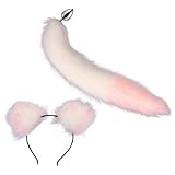 SOIMISS 1 Set Set Fuchs Schwanz Plug Plüsch Ohr Katze Stirnband Set Frauen Sexy Butt Plug Ohren Stirnband Set Metall Anal Plug Paare Flirt Requisiten Kostüm Zubehör für Cosplay Halloween