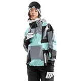 SIROKO - Snowboardjacke für Damen W1-W Ushuaia - L - Türkis/Grau
