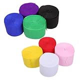 DIYEAH 1 Satz Bunte Krepppapierrollen Partyzubehör Hochzeit Dekoration Party Dekoration Grünes Krepppapier Im Dunkeln Leuchtendes Papier Party-luftschlangen-dekorationen Neonband 8 Rollen