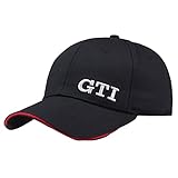 Mfacl Baseballmütze Hip Hop Cap Hut Outdoor Sports Hut Mode GTI Baseballkappen Feste Papa Hüte LKW-Fahrer Hut Unisex Visier (Color : Black, Size : Adjustable)