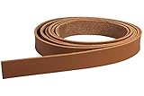 Rayher Pin and Peg 83035538 Kunstlederriemen für Stecktafel, Basteln und Nähen, 138 cm langer brauner Kunstlederband