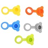 DIKACA 5 Stück Badewannenstopfen aus Weichem Silikon Auslaufsicherer Ablaufverschluss Passend für Junge Mädchen-badewannen Flacher Abflussdeckel für Badeeimer Leicht zu Bedienen