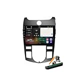 YLOXFW A,Y100S, Autoradio Android 14.0 Navi 2 DIN Stereo für Forte Cerato 2008-2014 Sat GPS Navigation 9 Zoll Cartablet DVD Multimedia Player FM BT Receiver mit Carplay 4G 5G WiFi DSP SWC