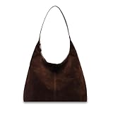 Aucuu Handtasche Damen, Wildleder Hobo Bag, Wildleder Tote Bag, Wildleder Shopper Tasche, Groß Crossbody Bag, Vintage Shoulder Bag, Retro Slouchy Bag, Beuteltasche Schultertasche