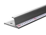 Snyderline Profi Schneidelineal 100 cm / 1000 mm aus Aluminium – rutschfeste Schneideleiste mit Griff, stabile Stahlkante für präzise Schnitte in Werkstatt, Büro, Atelier, Modellbau & DIY