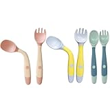 6 Stück Baby Besteck, Kinderbesteck Ab 1 Jahr, Esslernbesteck Ab 1 Jahr, Weicher Perfekter Selbstflexibler Esslernbesteck, For Babies 6 Months And Older Baby Besteck (Grün, Gelb, Rosa)