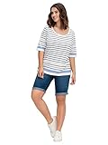 Sheego Damen Große Größen Schmale Jeans-Bermudas aus elastischer Denimqualität Freizeitmode sportlich -