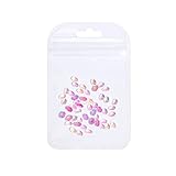 IUNSER Transparenter ovaler Nagelschmuck Fancai mit flachem Boden, geformter Kristallschmuck, kreatives DIY-Harzzubehör Starterset Für Acrylnägel (Purple, One Size)