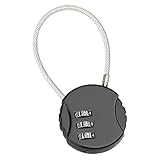 Zahlenschloss, Gepäckschloss, Kofferschloss Zahlenschloss Vorhängeschloss Draht Rreisekoffer Schloss 3-stelliges Sicherheitsschloss für Koffer, Gepäck, Spind (Schwarz)