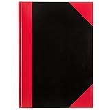 Idena 10146 - Kladde DIN A4, 96 Blatt, 70 g/m², kariert, fester Einband, rot/schwarz, 1 Stück