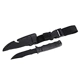 Uadme Prop Dagger – M50 Rubber Dagger Combat Training Tactis Bajonett Gebogene Requisiten für Militärfans(Schwarz)