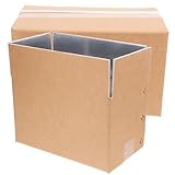 TOKIDNY 2 Stück Isolierte Versandboxen mit Aluminiumfolie Thermoversandkartons 29X18X20cm Wiederverwendbare Kühlboxen für Kalte Lebensmittel und Meeresfrüchte Transportisolierung für