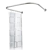 TRIEBAN Duschvorhangstange U-Form Ecke Halterung, 304 Edelstahl Duschvorhangwinkelstangen Badewanne Schiene, für Badezimmer Küche Umkleidekabine