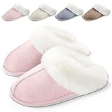 QQSQ Hausschuhe Damen Herren Winter Warme Bequem Plüsch Hausschuhe Weiche Flauschige Flache Pantoffeln Rutschfeste Slippers Indoor Outdoor