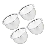 Homoyoyo Edelstahl Teefilter 4 Stück-Pack 8,5cm Feinmaschig Teesieb Einsatz für Teekanne und Tasse Langlebig und Formstabil für Blatt Tee und Gewürze