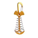 SHYYOULQE Zeltheringe für Deckdielen, Fischgrätenanker mit Federschnalle, tragbarer Hering für Outdoor, Camping, Wandern, Plankenbrett-Heringe mit Federschnalle, Camping-Zubehör, leicht