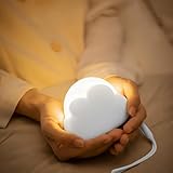 Adiwo LED Nachtlicht, Dimmbar Kinder Nachtlicht Wiederaufladbares Wolkenform Nachtlicht Baby für Schlafzimmer USB Aufladbar Mobile Led Nachtlichtlampe für Kinder als Geschenk zum Einschlafen Weiß