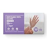 by Amazon - Einweg-Vinylhandschuhe, Größe M, 100er-Pack