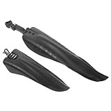 WHAMVOX Mountainbike Schutzblech Vorne Hinten Verstellbarer Robuster Spritzschutz Einfache Montage ohne Werkzeug Geeignet für Fahrräder mit Sitzrohr und Rahmen Schwarz