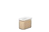 Mepal Transparente Vorratsdosen mit Deckel - Lebensmittelbehälter Rechteckige - Küchenorganizer & Aufbewahrungsbox aus Kunststoff - Vorratsbehälter Luftdicht & Stapelbar - 1000 ml - White