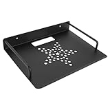 VIDETOL Router Regal, 26 x 21 cm Beamer Wandhalterung, Schwarz Regal Halterung Wand für Receiver, Kabel-Boxen und Spielkonsolen