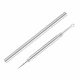 Edelstahl Lanzettennadel Akne Mitesserentferner Komedonenquetscher Pickelentferner Werkzeug zum Pickel drücken Pickel Ausdrücken