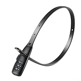 Filteilect Verstellbares Kabelschloss mit Zahlencode, Diebstahlschutz, tragbar, für Fahrradschloss für Helm und Elektrofahrzeug, kompatibel mit Skateboard und Motorrad (normal lang, lang)