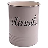 FOOTZ KüChenutensilienhalter-Modern Farmhouse Kitchen Decor-Beige und Schwarz Utensilien Crock-Vintage Organizer- KüChenwerkzeug -Countertop Lagerung