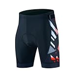 QIUSHIBO Radlerhose Herren Radfahren Shorts Atmungsaktiv Stoßfest Hosen Taschen Kleidung Fahrradhose(Type1,2XL)