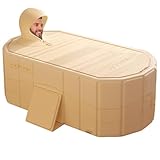 Faltbare Badewanne für Erwachsene | Einweichwanne mit großem Fassungsvermögen | wiederverwendbare Spa-Badewanne mit doppelten Abflusslöchern | einfach zu montierende Sauna-Badewanne | kompakte