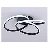 LED Deckenleuchte Dimmbar mit unregelmäßigem Ring Modern Deckennah Deckenlampe mit Acrylschirm, Hängeleuchte Halbeinbauleuchte für Wohnzimmer Schlafzimmer Lampe