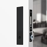 Gettimore Push Spring Pocket Türgriff mit verdeckter Verriegelung für Schiebetüren, Zinklegierung, platzsparender Schlossmechanismus, einfache Installation, kompatibel mit modernem Innendesign (Silber