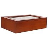 Ciieeo Holzbox mit Deckel Fächer Teebeutel Aufbewahrungsbox Multifunktional für Zucker Kaffee Teepäckchen Praktische Leichte Langlebige Aufbewahrungskiste für Haushalt Wiederverwendbar