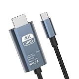 Tewzafiya Adapter Typ C auf HDTV, Kabeladapter, Konverter 4K60Hz für Unterricht im Klassenzimmer, Präsentationen im Konferenzraum, Konfiguration, Unterhaltung zu Hause