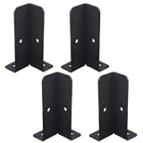 4 verstellbare Pfostenanker-Halterungen, robustes Set für 3,8 x 3,8 cm, 2 x 2, 4 x 4 Pfosten, wendbare Holzzaunpfosten, einfache Installation und langlebiges Design