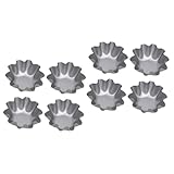 SHOWERORO 8 Stk Schimmel Eierkuchen Aluminium Kuchenformen Aus Aluminium Eierkuchenbecher Keksdose Muffinblech Pfanne Blumentortenformen Mini-kuchenformen Ofen Light Grey Aluminiumlegierung