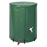Regenfangbehälter, Wassersammelfass mit Zapfhahn, Hausgarten Wassersammelsystem, 26 Gallonen Regenspeicherfass, flexibler Regenwassersammelbehälter, Regenwasserspeicherüberlauf