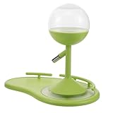 BAZEITFLOW Auslaufsicherer Kleiner Wasserspender für Kleintiere mit Höhenverstellbarer Futterflasche 6,5–12,5cm aus Bpa Freiem Material in Grün Freistehende Trinkflasche für Hamster Kaninchen