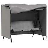 Outsunny Abdeckung für Gartenschaukel, Schutzhülle für Hollywoodschaukel, Abdeckhaube, Wasserfest, Sonnenschutz, Oxford, Grau 177 x 114 x 152 cm