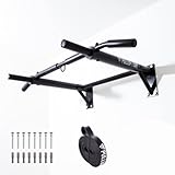PULLUP & DIP Klimmzugstange Wand, Profi Multigriff Pull-Up Stange für Wandmontage inkl. Schrauben, Klimmzug Band und eBook, bis 200 kg