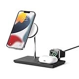 Native Union Snap 3-in-1 Magnetisches kabelloses Ladegerät - Für iPhone 16, 15, AirPods Pro 2 & Apple Watch 10, Ultra 2 - Abnehmbarer Watch Puck mit extra USB-C Anschluss - Einstellbarer Winkel