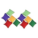 CORHAD 10 Stück Teiliges Wurfspiel Bunten Beanbags Tragbare Bohnensäckchen für Outdoor Spiel Interaktives Geschicklichkeitsspiel für Gartenparty