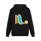 YIJIALIN Schwarzes Kapuzen-Sweatshirt mit Grafikdruck, 100% Baumwolle, Schwarz , M