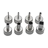8 Stück Edelstahl-Lötdüsen Ersatz 3/4/5/6/8/12 mm für 858D Löten Schweißen Heißluftstationen Zubehör